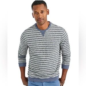 NWT johnnie-O “Chuck” Striped Crewneck Sweater in Wake